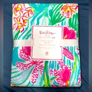 Lilly Pulitzer Orchid Sheet Set - QUEEN- NEVER OPENED